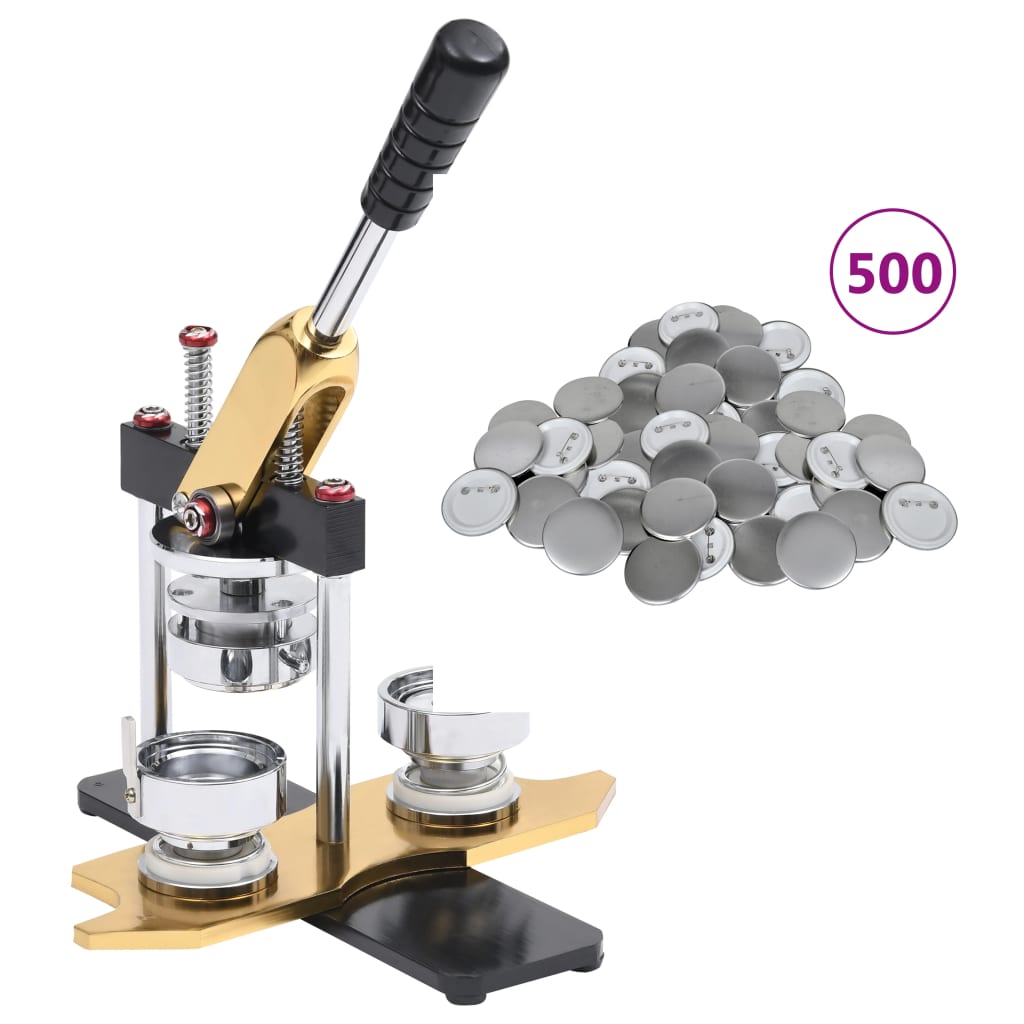 Máquina de fazer crachás + 500 crachás 44mm perfurador rotativo