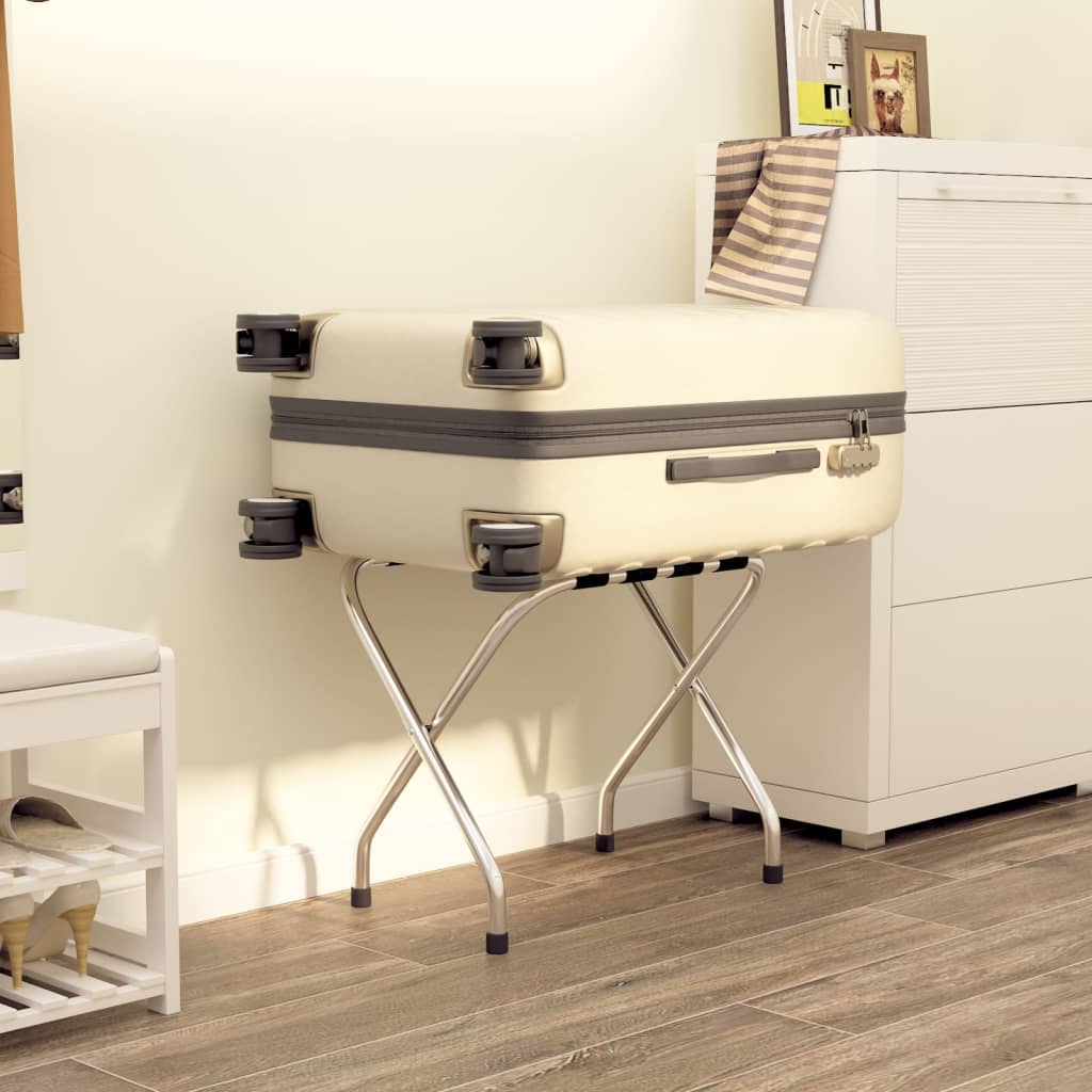 Suporte de bagagem 56x40x49 cm preto e prateado