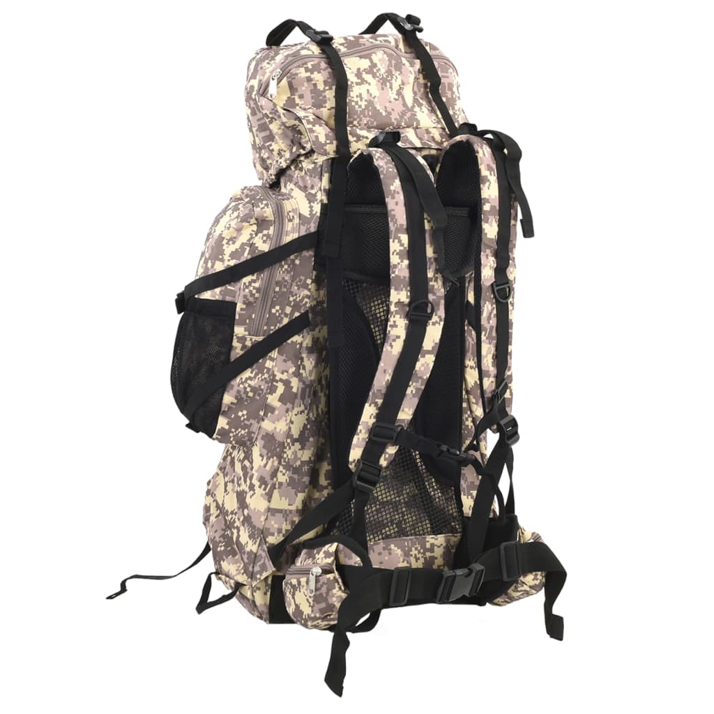 Mochila para caminhadas 100 L tecido oxford camuflagem castanha - Image 3