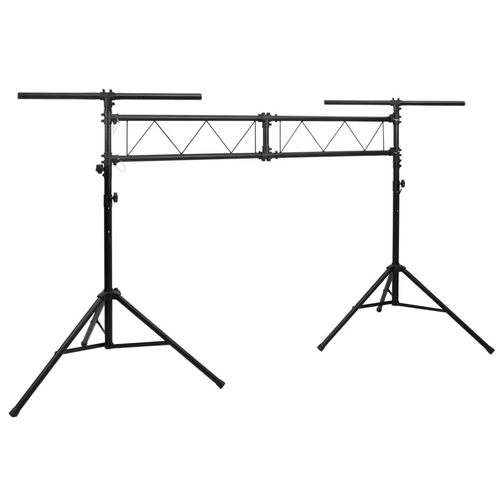 Suporte de iluminação 338x115x(180-300) cm aço preto
