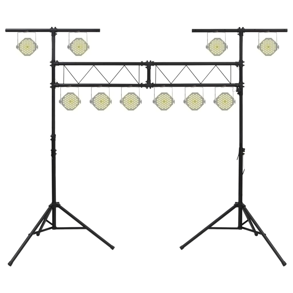 Suporte de iluminação 338x115x(180-300) cm aço preto - Image 2