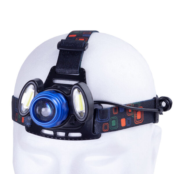 Luz Frontal "Baumann" 10W Xpe + 2 X 3W Cob Alumínio/Abs