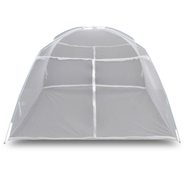 Tenda de campismo 200x150x145 cm fibra de vidro branco - Image 2