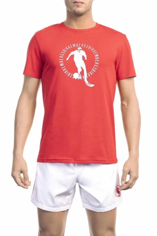 T-Shirt Bikkembergs Beachwear BKK1MTS02_RED