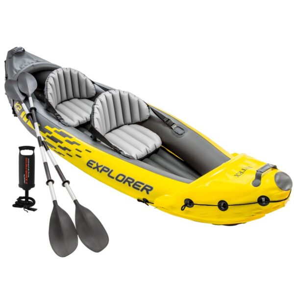 Intex 68307 -  kayak hinchable k2 explorer 2 personas con 2 remos y bomba