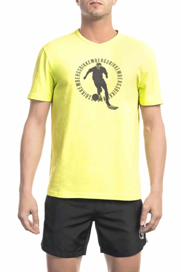 T-Shirt Bikkembergs Beachwear BKK1MTS02_YELLOW(FLUO)