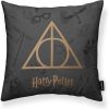 CAPA DE ALMOFADA 100% ALGODÃO 45X45CM MOD. DEATHLY HALLOWS A