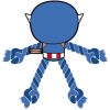 CORDA DENTAL DE CÃO AZUL AVENGERS CAPITÃO AMÉRICA - Image 3