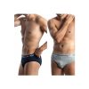 PACK DE 2 SLIPS HOMEM CINZA/MARINHO