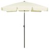 Guarda-sol de praia 180x120 cm amarelo areia