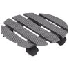 Suportes com rodas para vasos 2 pcs Ø30x7,5 cm WPC cinzento - Image 2