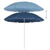 Guarda-sol de exterior com poste de aço 180 cm azul - Image 2