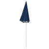 Guarda-sol de exterior com poste de aço 180 cm azul - Image 3