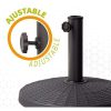 BASE PARASOL POLIRESINA 10 KG CINZA TUBO D38/48 44,5X33CM - Image 5