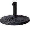 BASE PARASOL POLIRESINA 14 KG CINZA TUBO D38/48 49X32CM