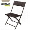 CONJUNTO MESA QUADRADA DOBRÁVEL (60X72) + 2 CADEIRAS RATTAN (44X83,5) - Image 2