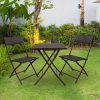 CONJUNTO MESA QUADRADA DOBRÁVEL (60X72) + 2 CADEIRAS RATTAN (44X83,5) - Image 5