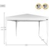 AKTIVE GASOLINA DOBRÁVEL POLIÉSTER BRANCO 300X300X250 CM - Image 3