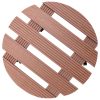 Suportes com rodas para vasos 2 pcs Ø30x7,5 cm WPC castanho - Image 3