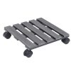 Suportes com rodas para vasos 2 pcs 30x30x7,5 cm WPC cinzento - Image 2