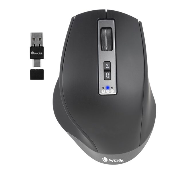 Rato sem fio recarregável para vários dispositivos ngs blur - rb