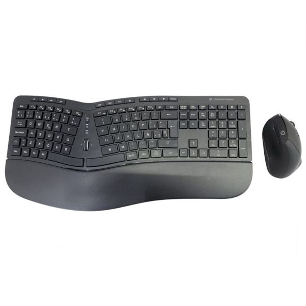 Kit teclado + mouse raton conceptronic orazio02 wireless inalambrico ergonomico