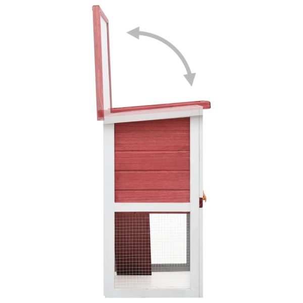 Coelheira de exterior 1 porta madeira vermelho - Image 4