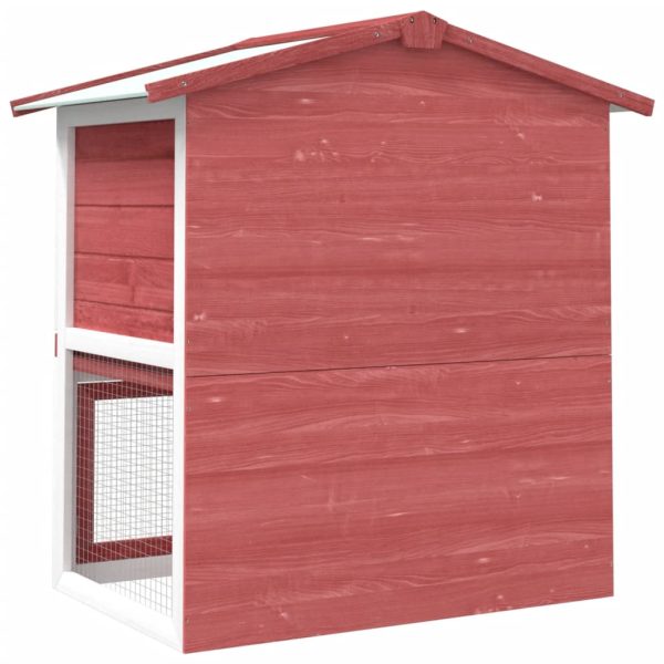 Coelheira de exterior 3 portas madeira vermelho - Image 5