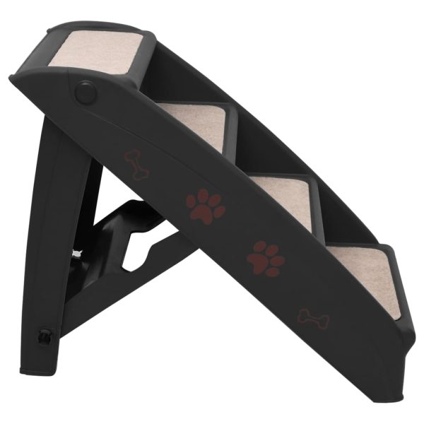 Escadas para cães dobráveis 62x40x49,5 cm preto - Image 4