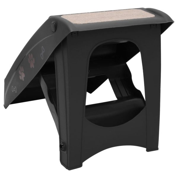 Escadas para cães dobráveis 62x40x49,5 cm preto - Image 5