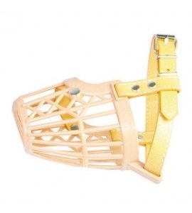BOZAL PLASTICO Y PIEL 5,5cmx7x6,8cm.
