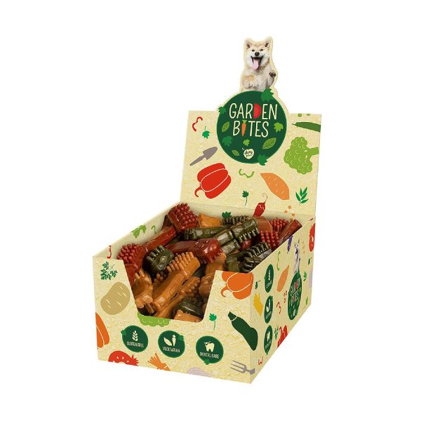 DUVO GARDEN BITES VEGGIE TOBY TOOTHBRUSH (CAJA T-L 10 CM 50 GR ( 72 UNI ))