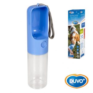 DUVO BEBEDERO VIAJE PUSH (AZUL 450 ML 8.5 x 6.5 x 6.5 CM)