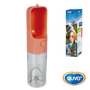 DUVO BEBEDERO VIAJE PUSH (ROSA 450 ML 8.5 x 6.5 x 6.5 CM)