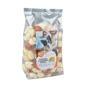 DUVO MEAT HUESO POLLO Y PIEL NATURAL 1 KG (MEDIUM 11 X 3,5 X 3,5 CM - ±32 UNI)