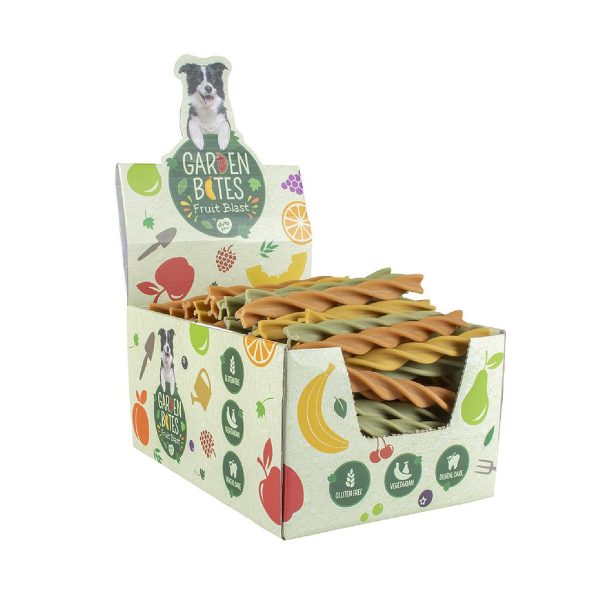 DUVO GARDEN BITES FRUITY DENTAL SWIRLS (CAJA T-L 16 CM 18 GR ( 135 UNI ))