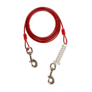 DUVO CABLE DE AMARRE CON MOSQUETONES Y MUELLE 4.5 M