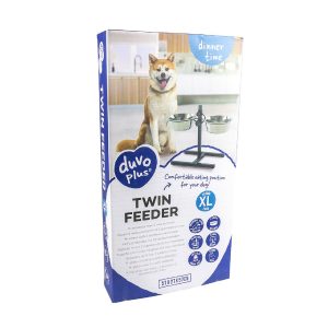 DUVO SOPORTE REGULABLE CON COMEDEROS (24 CM)