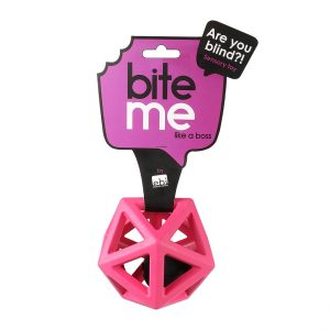 DUVO BITE ME JUGUETE PERRO GOMA JAULA SONIDO 10,3 x 10,3 x 10,3 CM