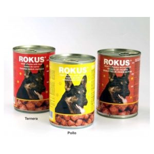 LATA PERROS TERNERA 1240gr.ROKUS