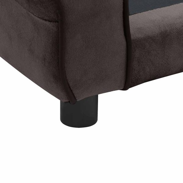 Sofá para cães 72x45x30 cm pelúcia castanho - Image 7