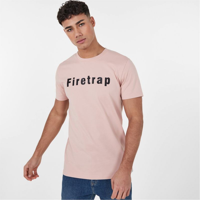 Varianta Pánske tričko Firetrap Dusty Pink 211846