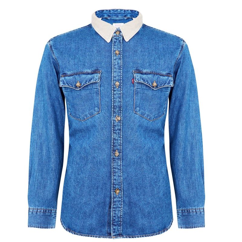 Varianta Pánska košeľa Levis Blue Stonewash 206035
