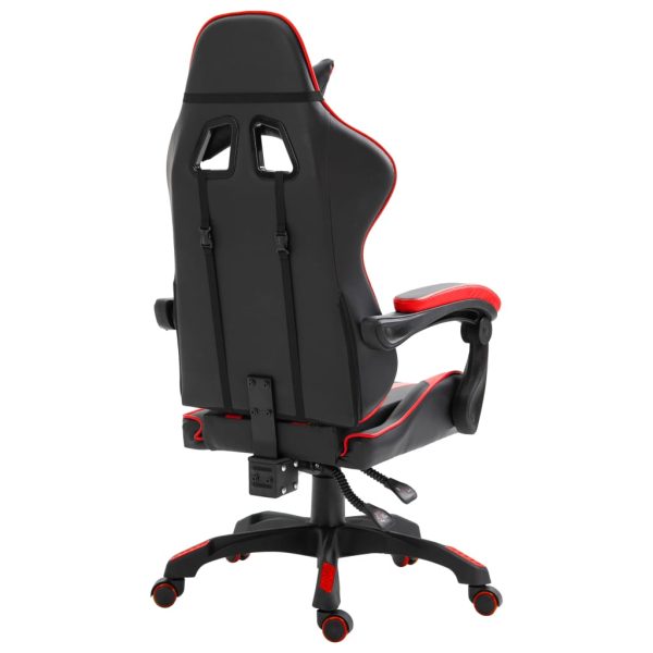 Cadeira de gaming couro artificial vermelho - Image 4