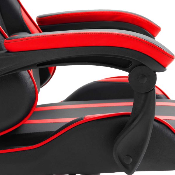 Cadeira de gaming couro artificial vermelho - Image 8