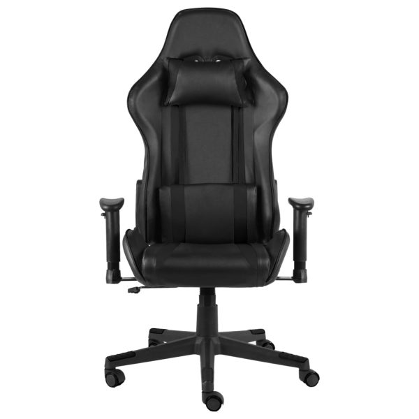 Cadeira de gaming giratória PVC preto