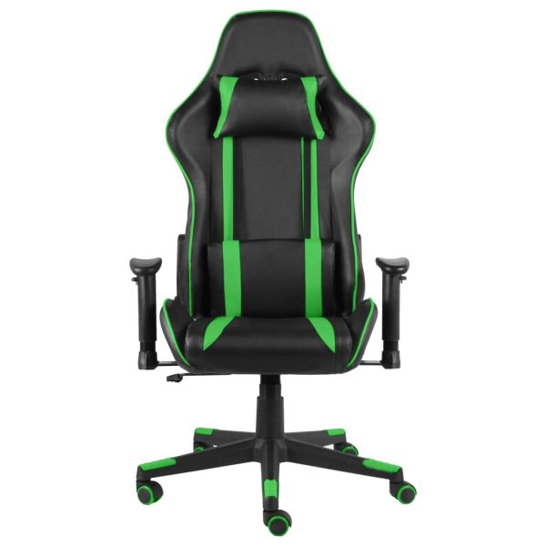 Cadeira de gaming giratória PVC verde - Image 2