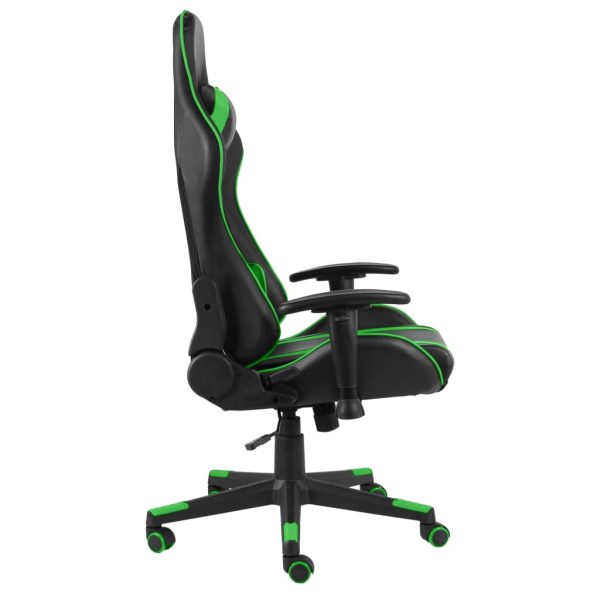 Cadeira de gaming giratória PVC verde - Image 3