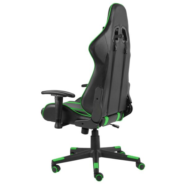 Cadeira de gaming giratória PVC verde - Image 4