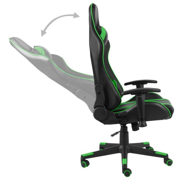 Cadeira de gaming giratória PVC verde - Image 5